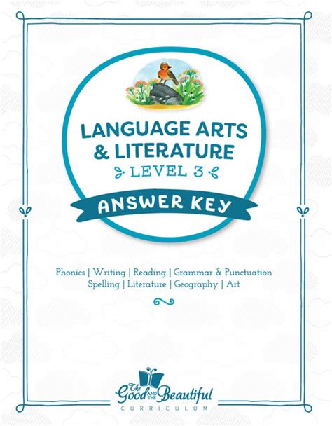 The Good and the Beautiful Language Arts Level 2. . The good and the beautiful language arts answer key